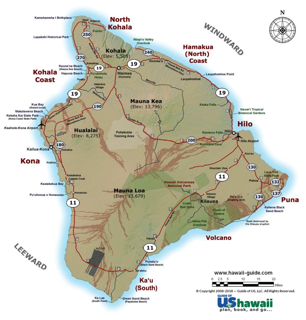 Best Kona Hawaii Attractions Map Package